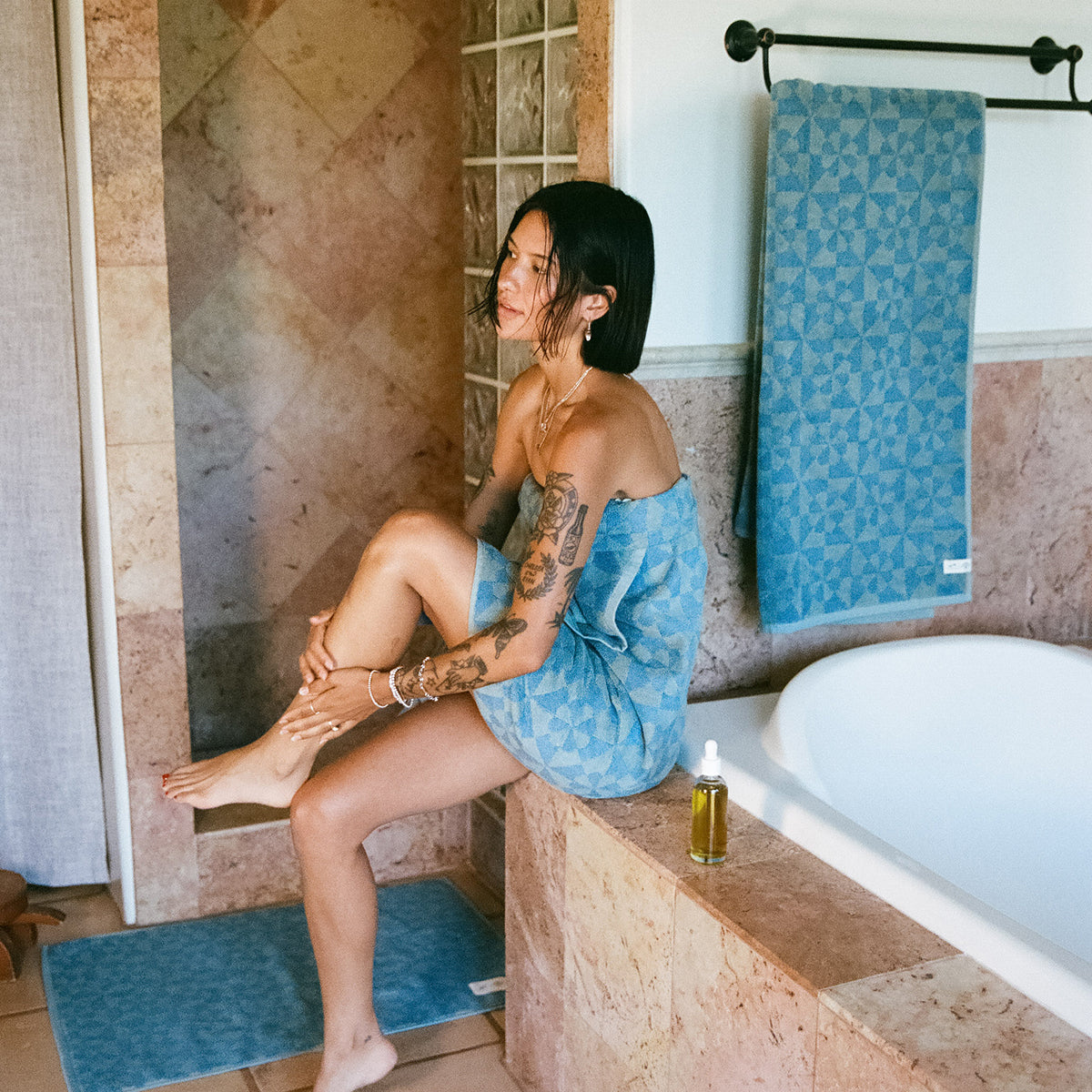 Bex Bath Mat - Dusty Blue | Daydream x Slowtide