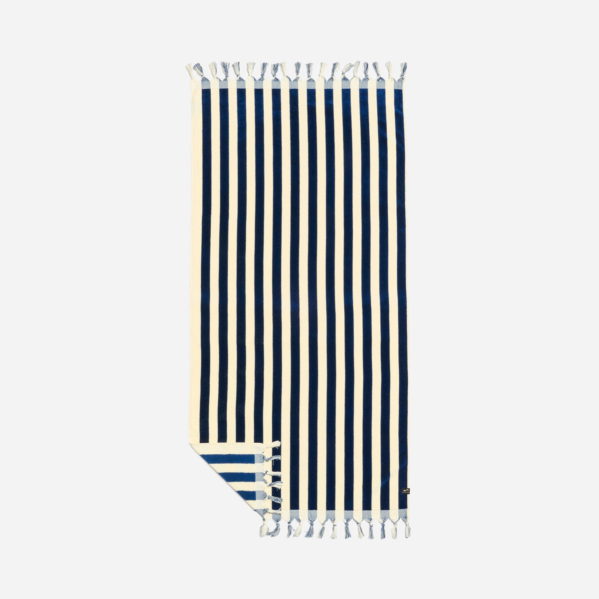 Cabana Fringe Woven Towel - Deep Pool