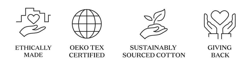 slowtide is sustainably and ethically made, oeko tex certified, and committed to giving back