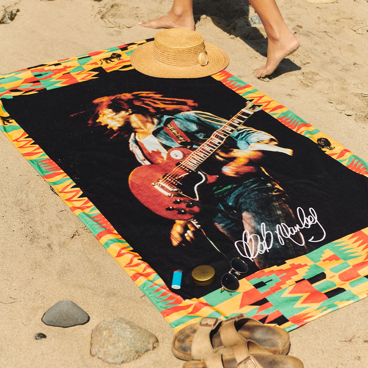 Trenchtown Beach Towel | Bob Marley x Slowtide
