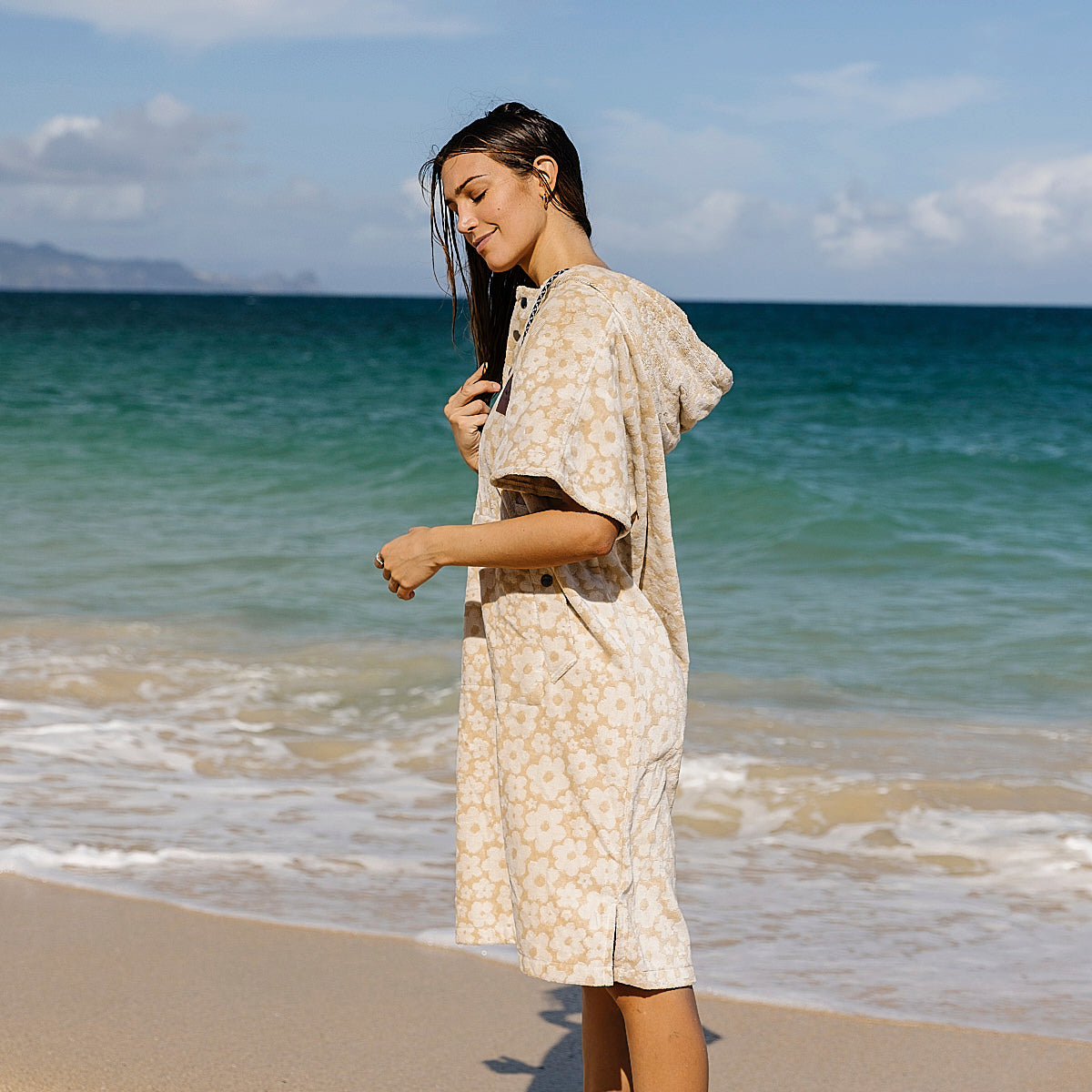 Ginny Extra-Warm Poncho - Sandstone