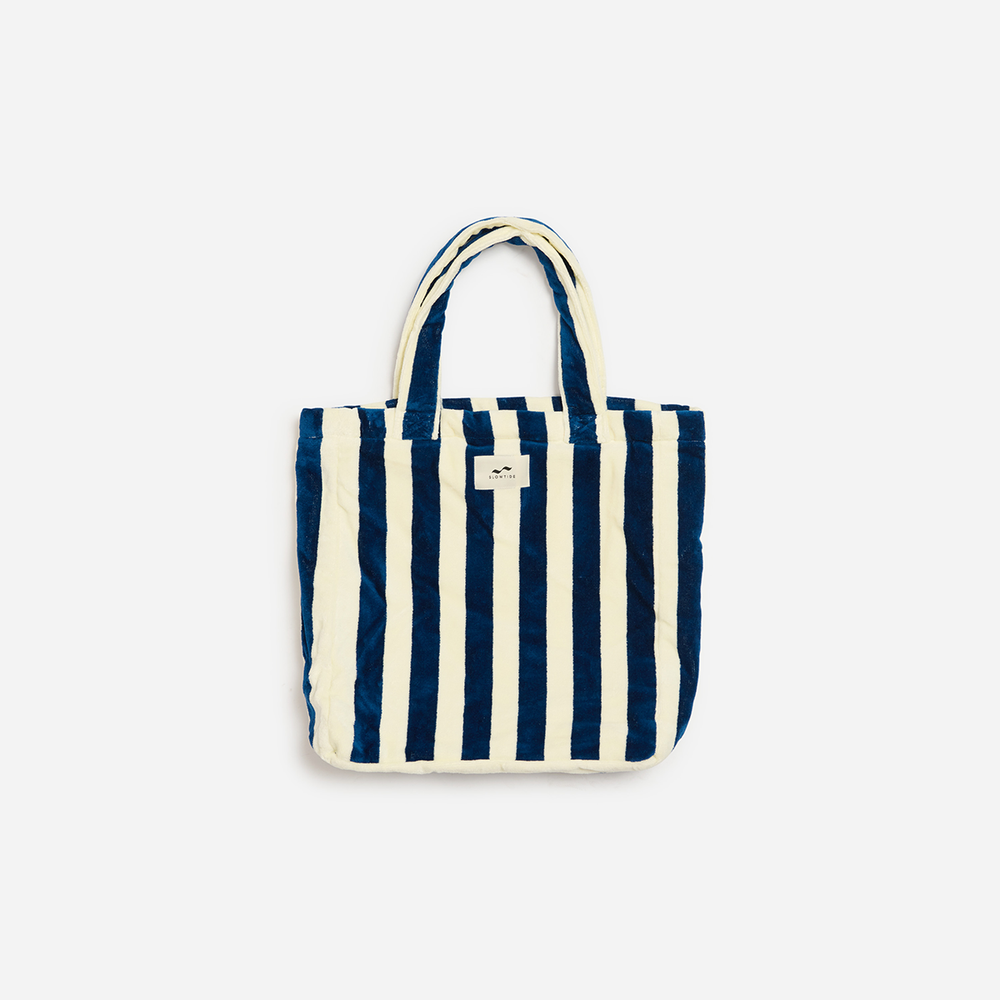 Cabana Terry Tote - Deep Pool – Slowtide