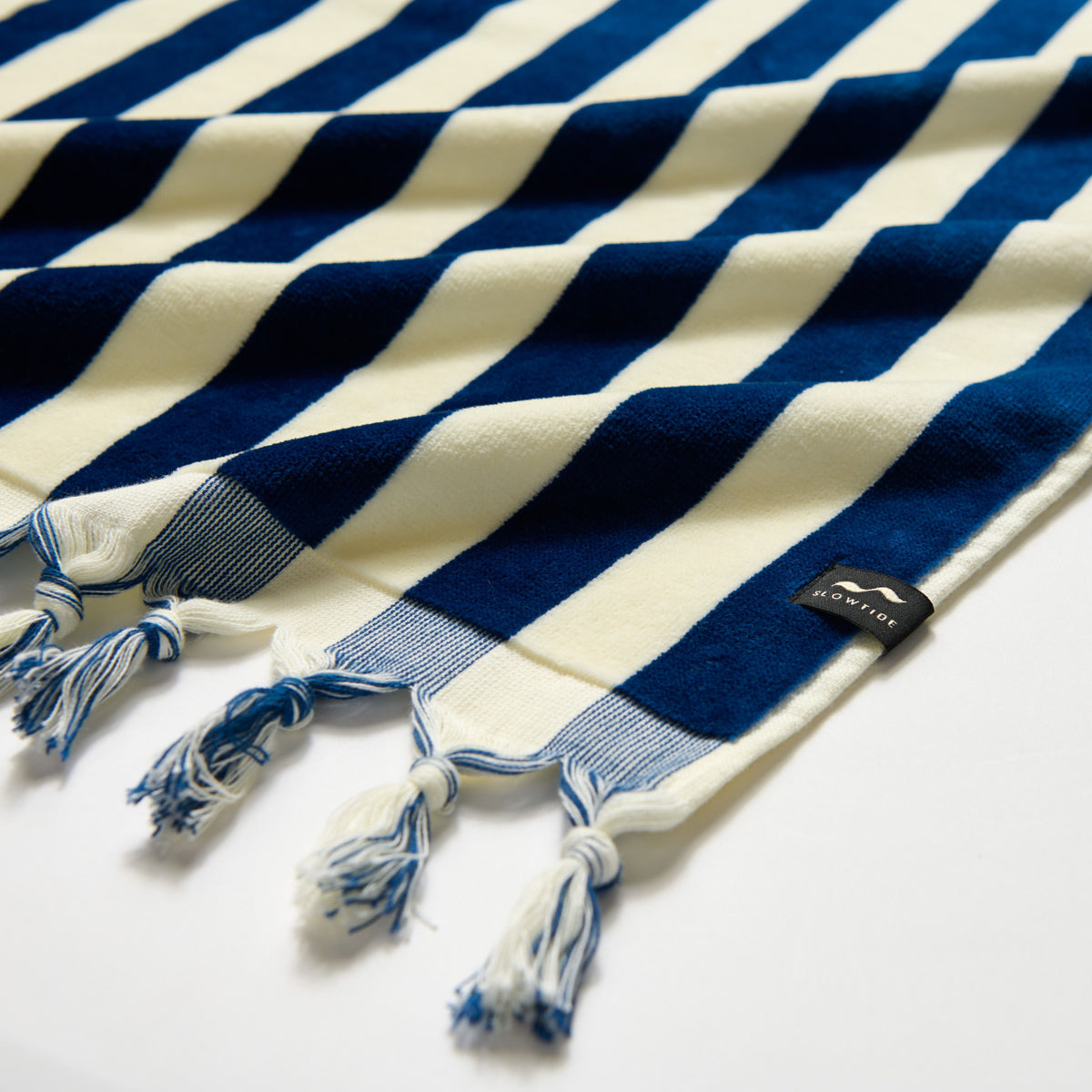 Cabana Fringe Woven Towel - Deep Pool