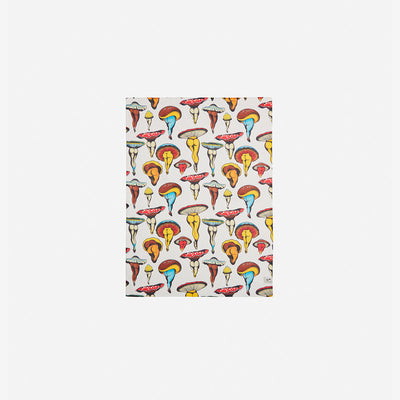 Kitchen towel, eco-friendly material with colorful mushroom illustrations.