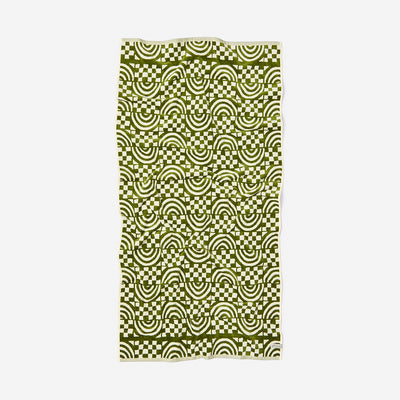 Coco Rainbow Woven Towel - Olive | Coco Ho x Slowtide