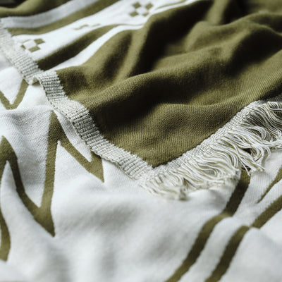 Fillmore Driftweave Beach Blanket - Avocado | Grateful Dead x Slowtide