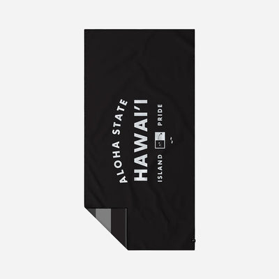 Hawai'i Flag Performance Quick-Dry Travel Towel - Black