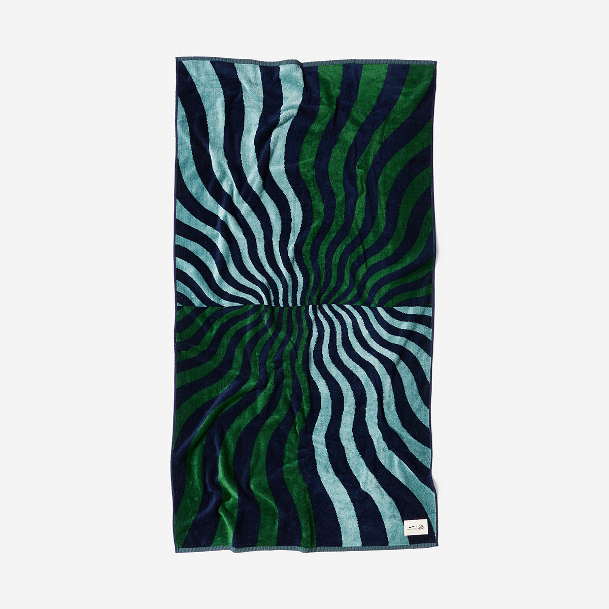 Hideout Woven Towel - Deep Pacific | Schuyler Beecroft x Slowtide