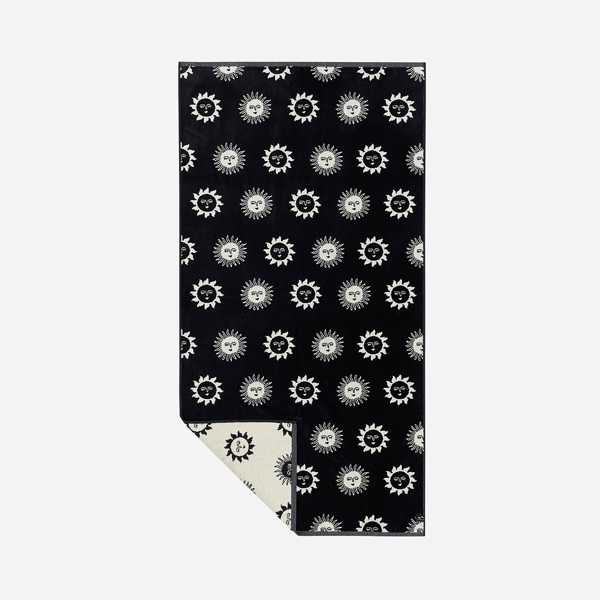 Sunburn Premium Woven Towel - Black