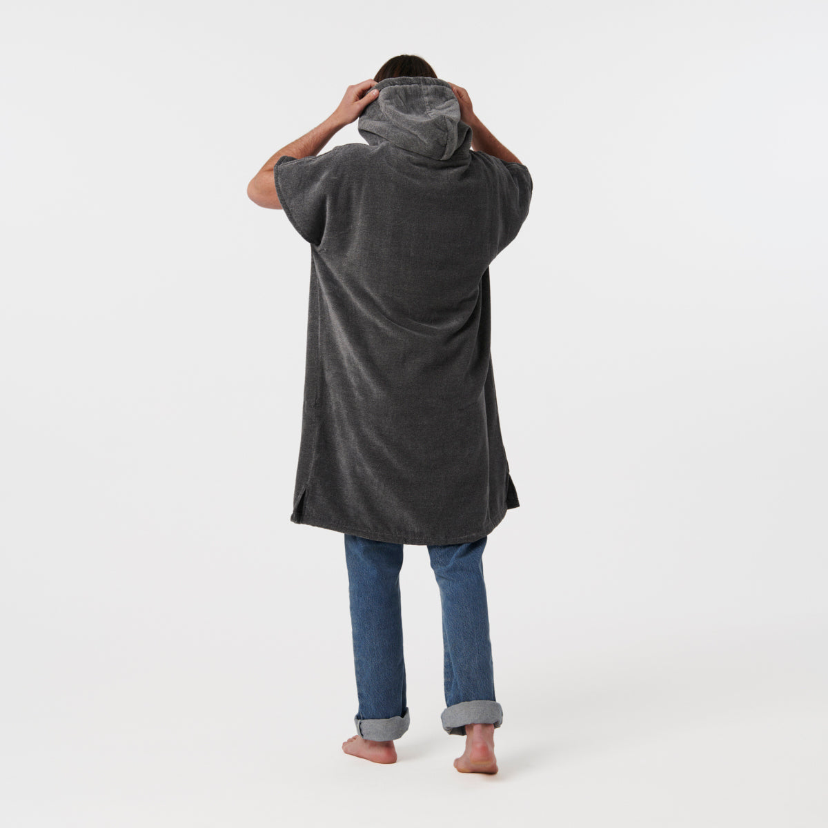 The Digs Changing Poncho in Heather Grey - Slowtide Image 2