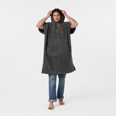The Digs Changing Poncho in Heather Grey - Slowtide Image 1