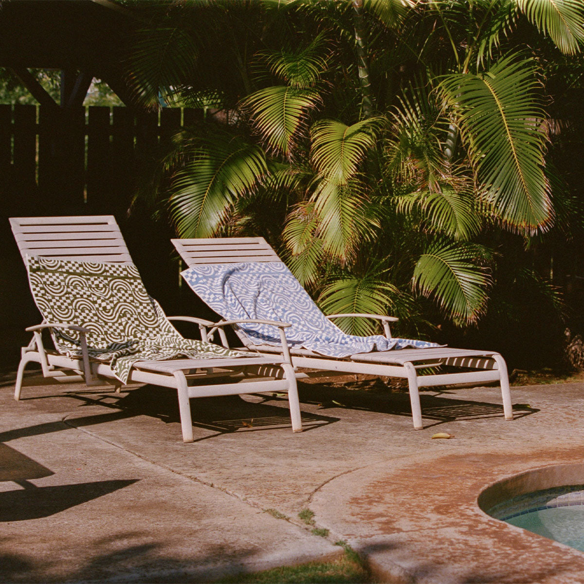 Coco Rainbow Woven Towel - Periwinkle | Coco Ho x Slowtide