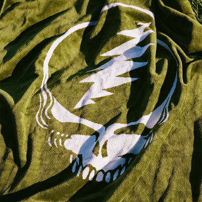 Grateful Shred Woven Towel - Avocado | Grateful Dead x Slowtide