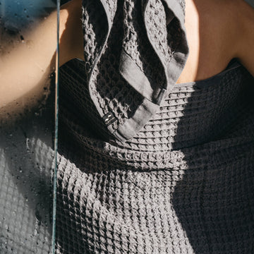 Waffle Towel Charcoal