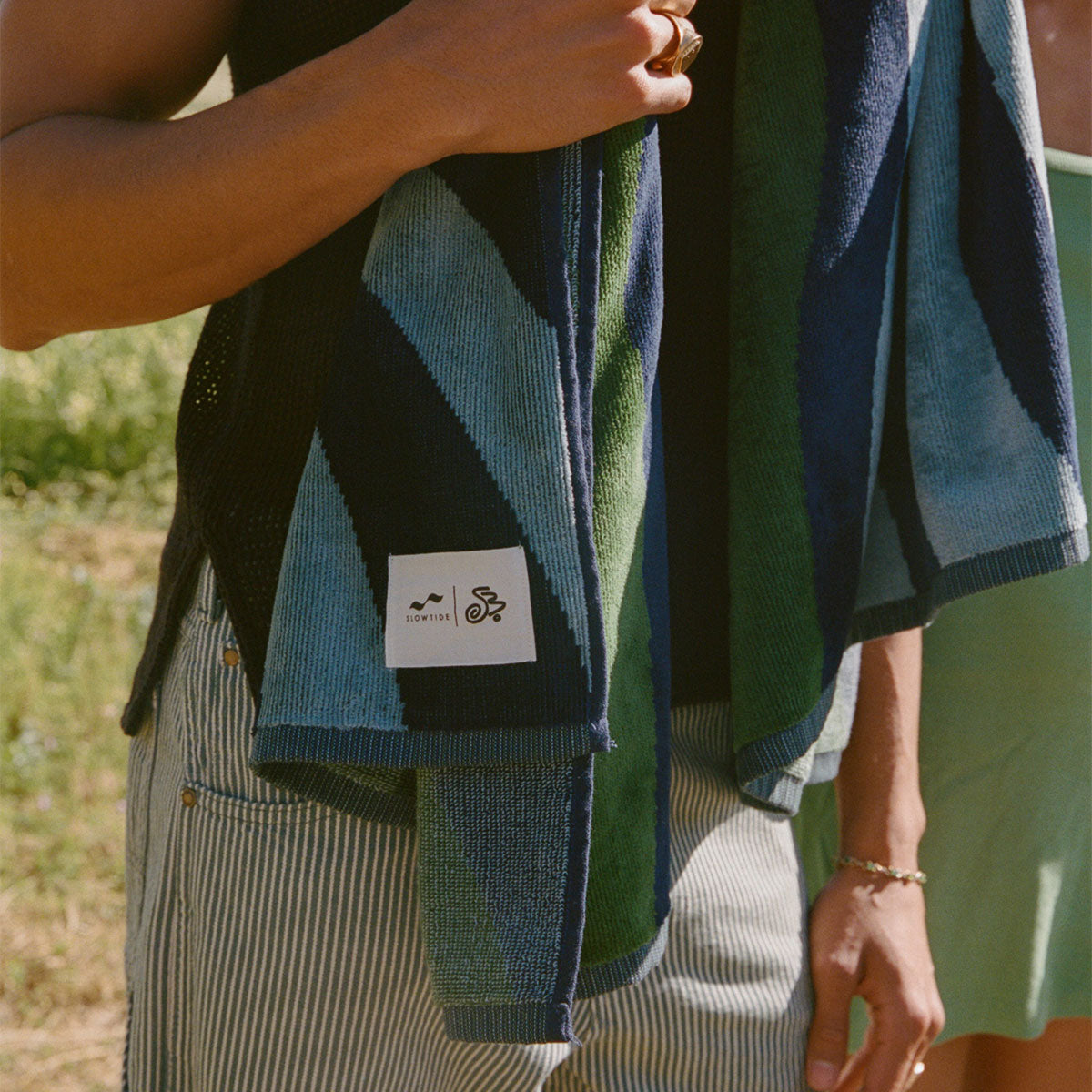 Hideout Woven Towel - Deep Pacific | Schuyler Beecroft x Slowtide