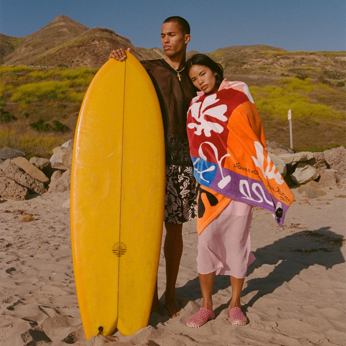 Snow Flowers Beach Towel | Henri Matisse x Slowtide