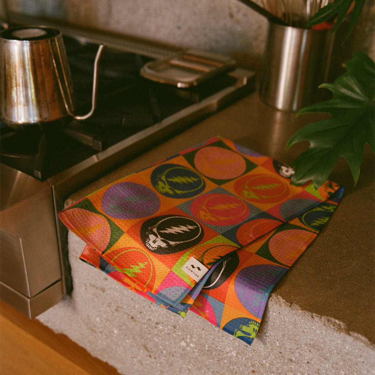 Steal Your Face Quick-Dry Kitchen Towel | Grateful Dead x Slowtide