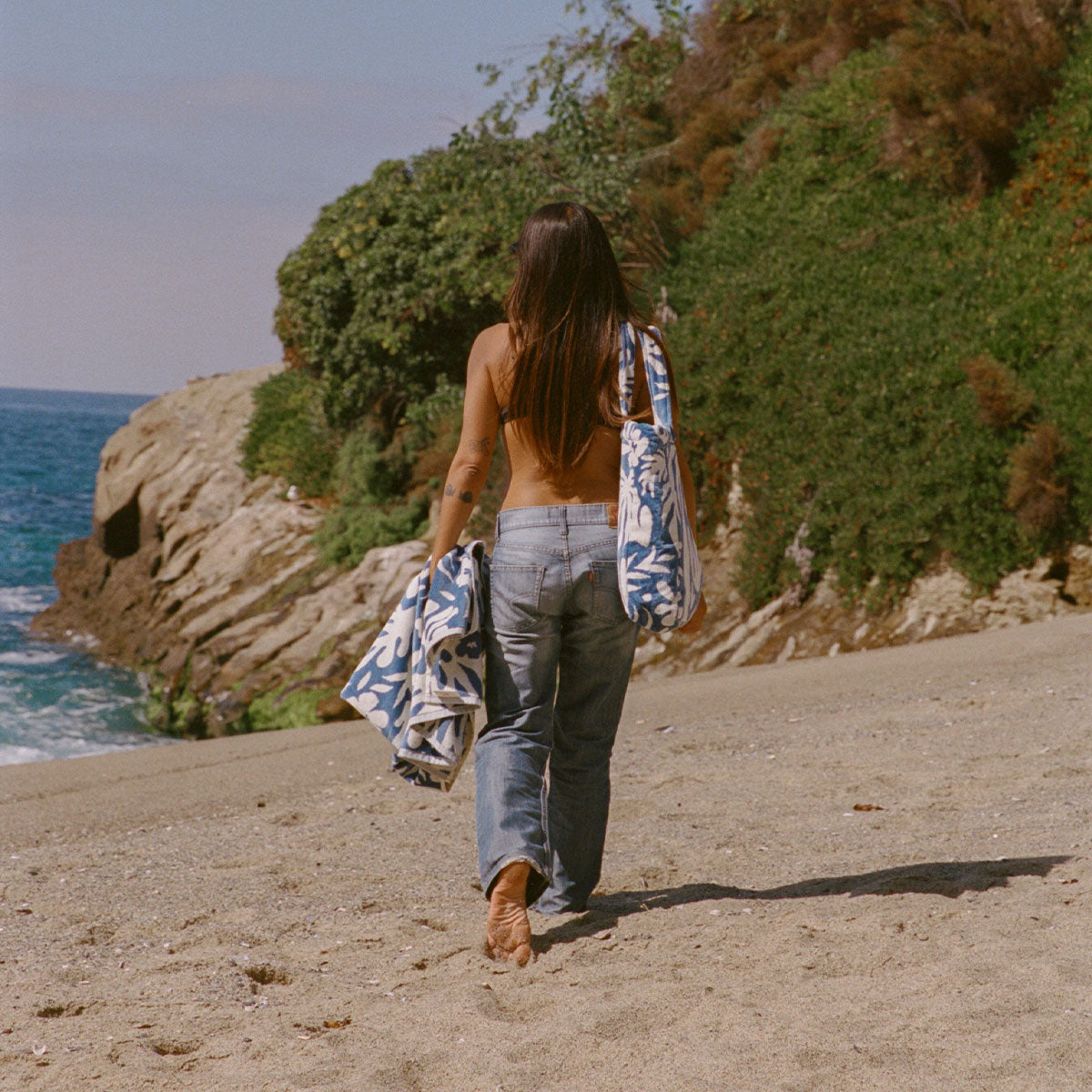 Sunny Terry Tote - Dusty Blue