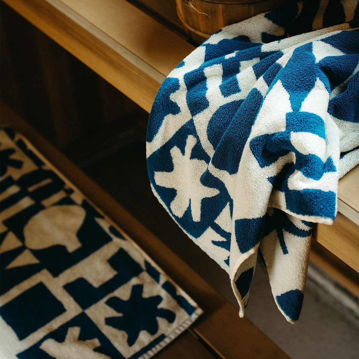 Upton Bath Towel - Navy | Upton x Slowtide