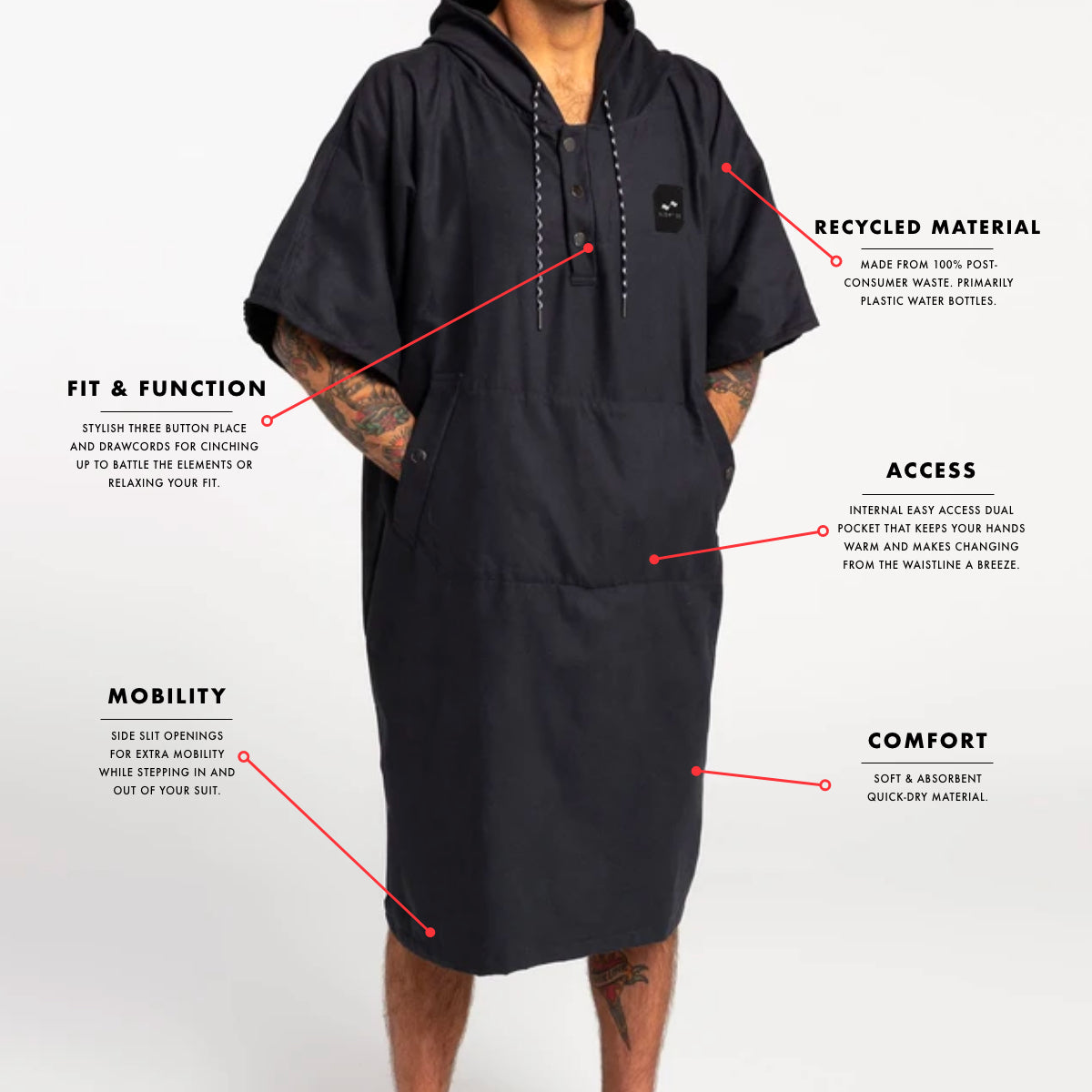 Rooster® Quick-Dry Poncho